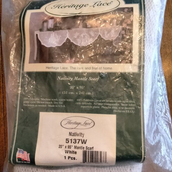 Heritage Lace Nativity 20" x 95" Mantle Scarf - Picture 2 of 3